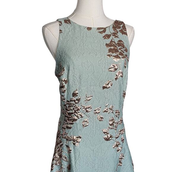 Rickie Freeman For Teri Jon High Low Metallic Jacquard Gown Size 4 Asymmetrical - Picture 10 of 16